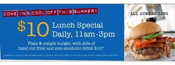 zen burger 10 tucson | $10 Lunch Special at Zinburger