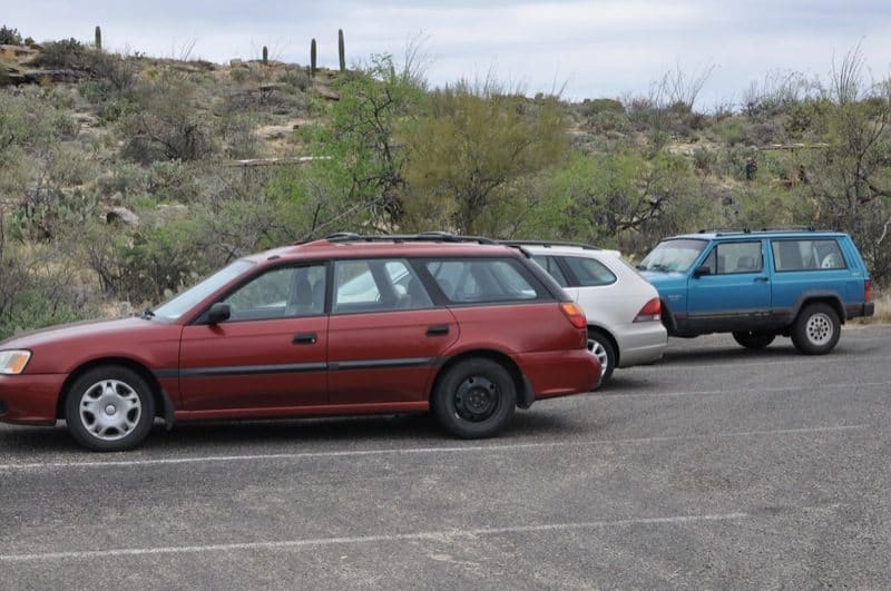 cars parked at Saguaro National Park EAST | Saguaro National Park East - Attraction Guide