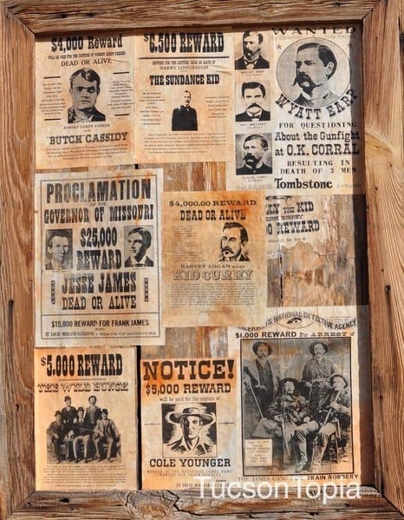 WANTED posters at Old Tucson | Old Tucson - Attraction Guide
