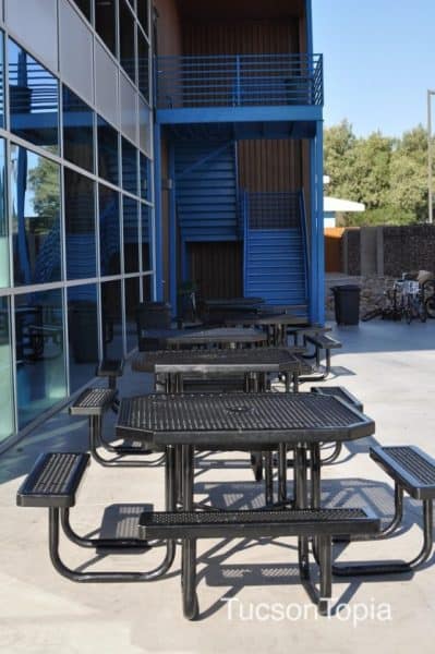 outdoor picnic tables at BASIS Tucson | outdoor picnic tables at BASIS Tucson
