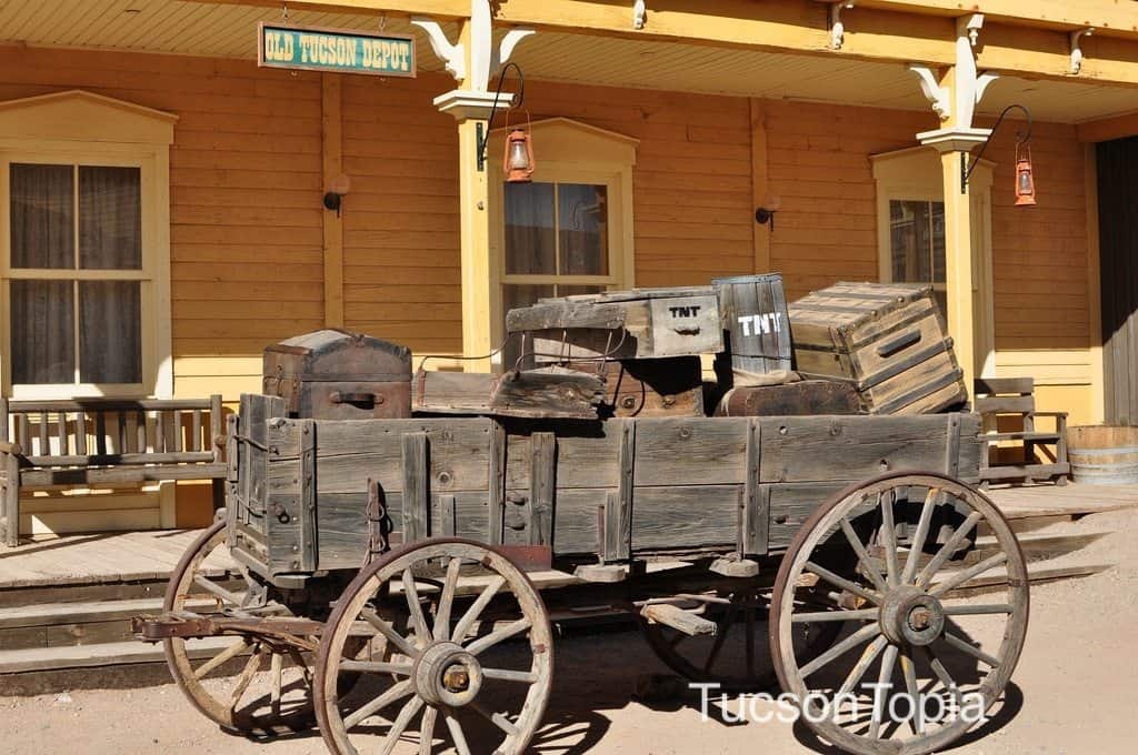 wagon at Old Tucson | Old Tucson - Attraction Guide