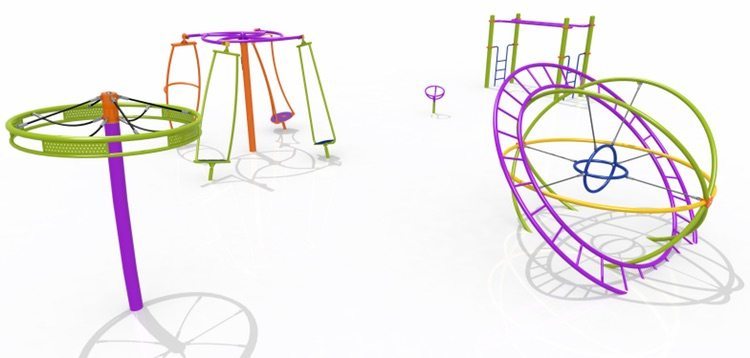 Ages 5-12 Playground Equipment for Purple Heart Park