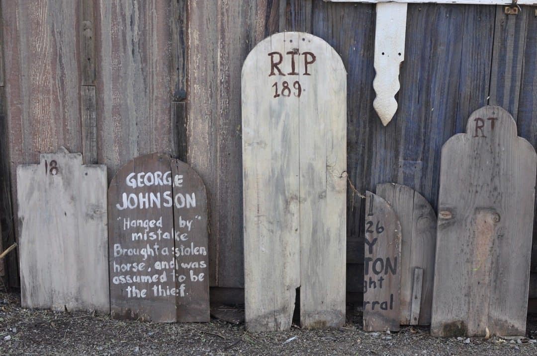 gravestones at Trail Dust Town