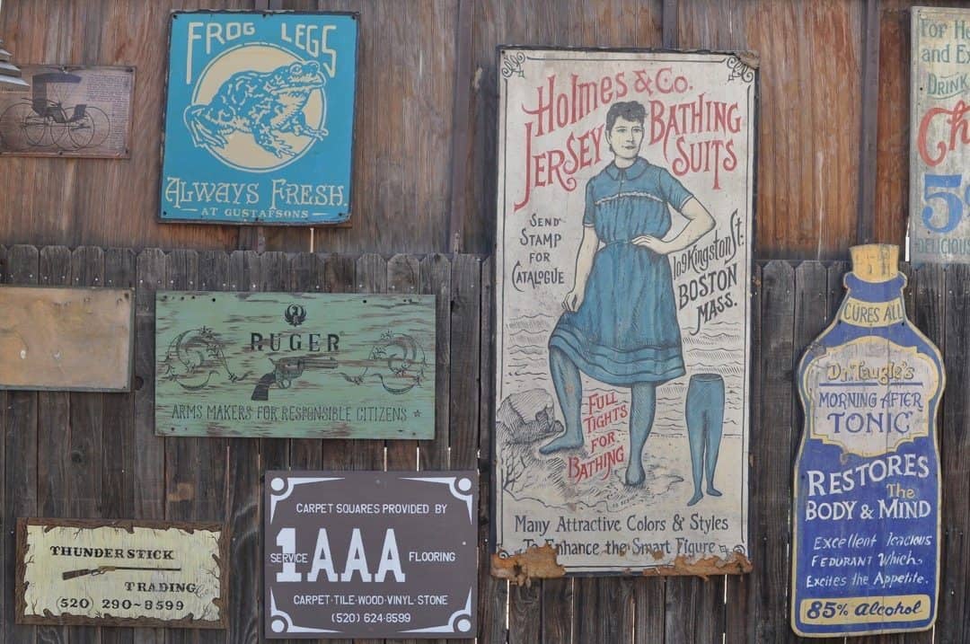 vintage signs at Trail Dust Town