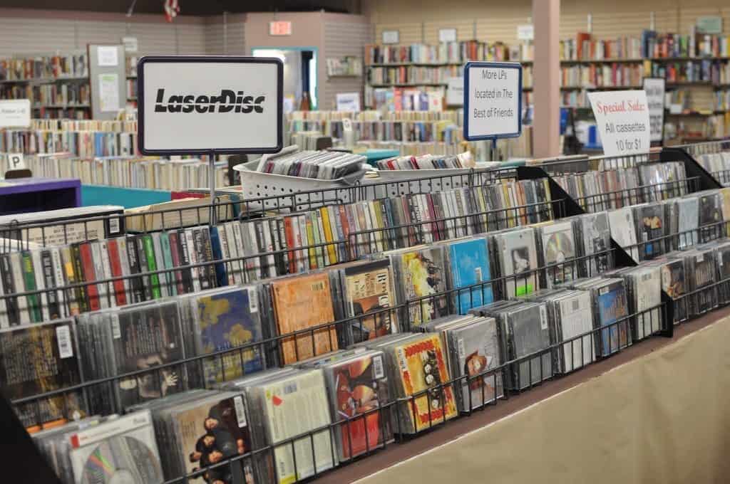 CDs and cassettes at the Book Barn