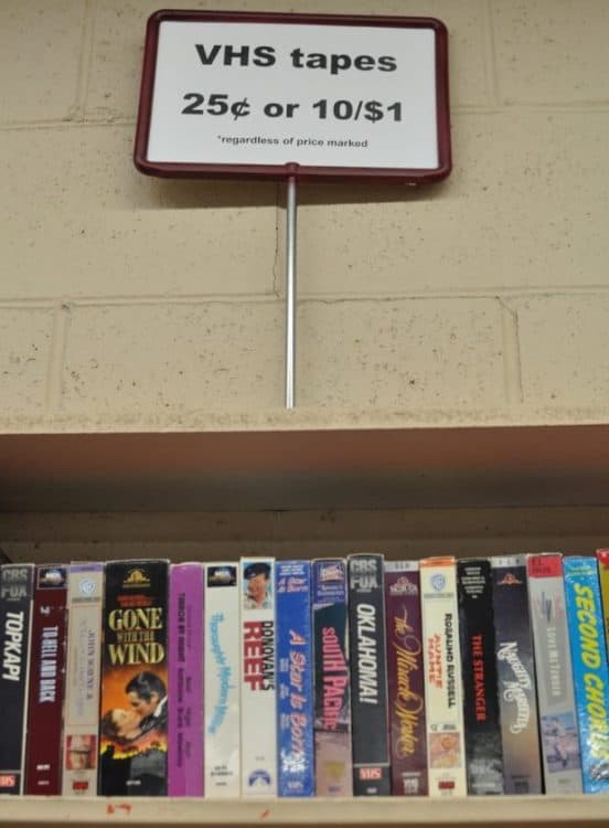 VHS tapes at the Book Barn