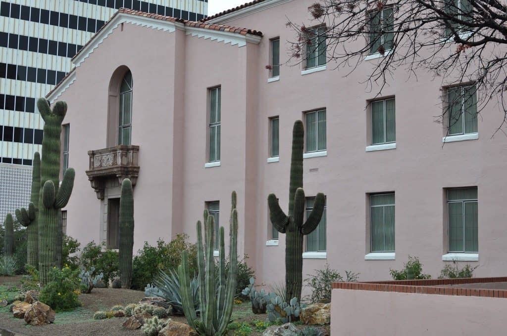 pink courthouse in Downtown Tucson
