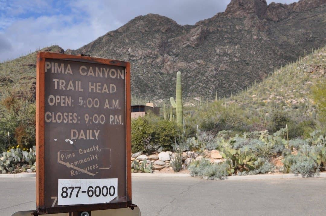 Pima Canyon Trailhead at Tucson, AZ