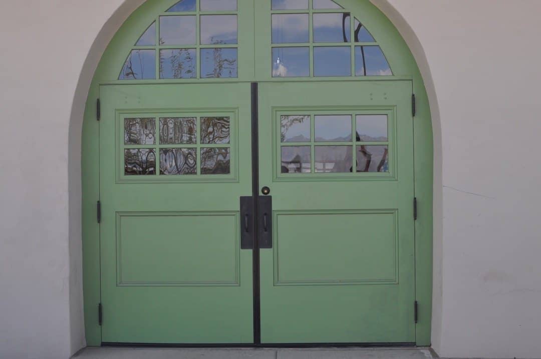 green doors at Maynards Market
