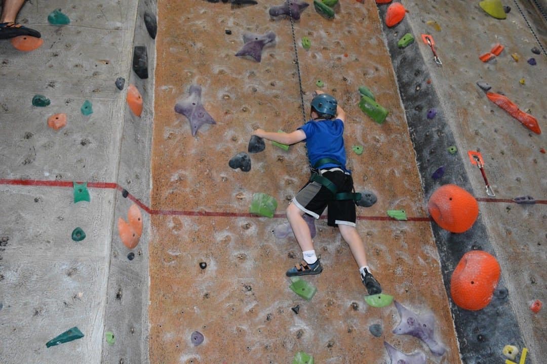 climbing wall at Rocks and Ropes