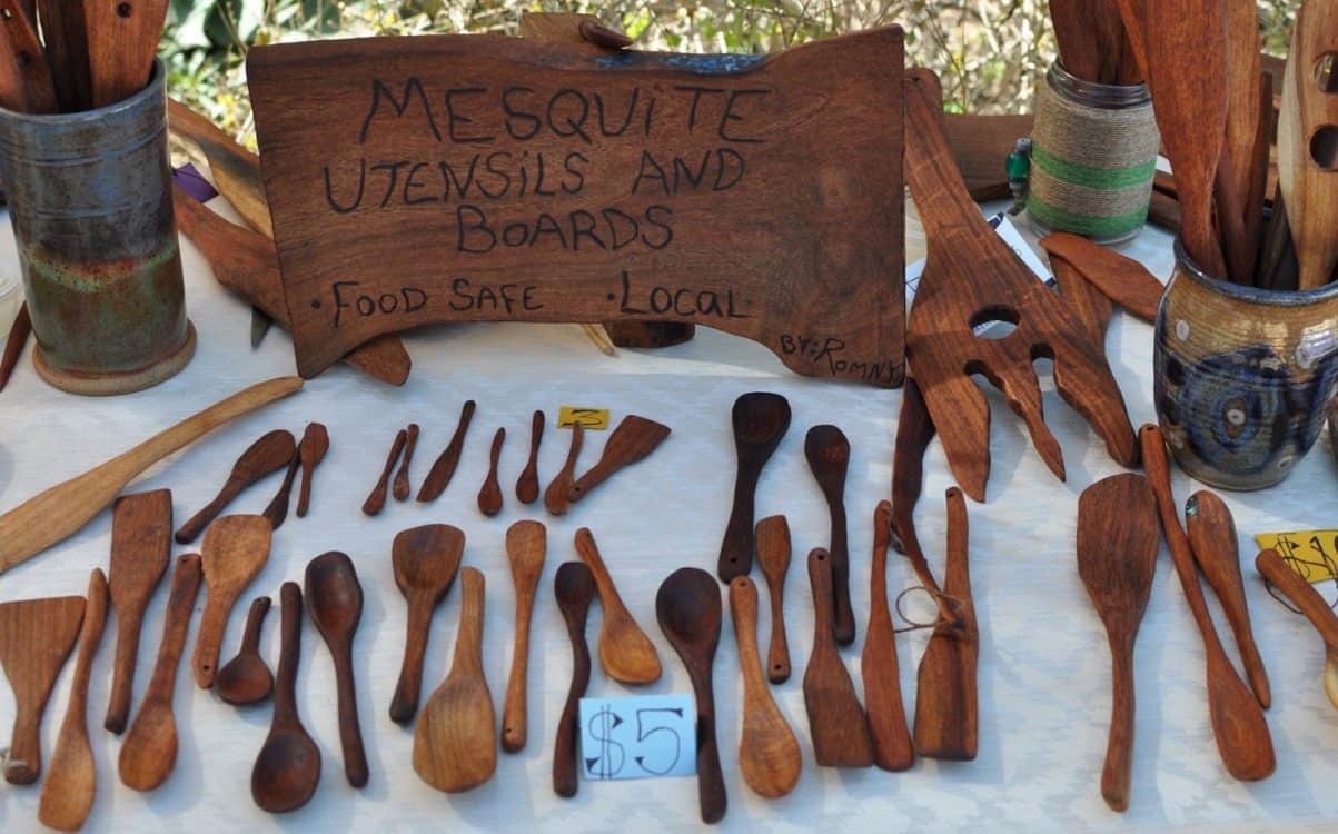 Mesquite Utensils and Boards for sale at Savor Food & Wine Festival