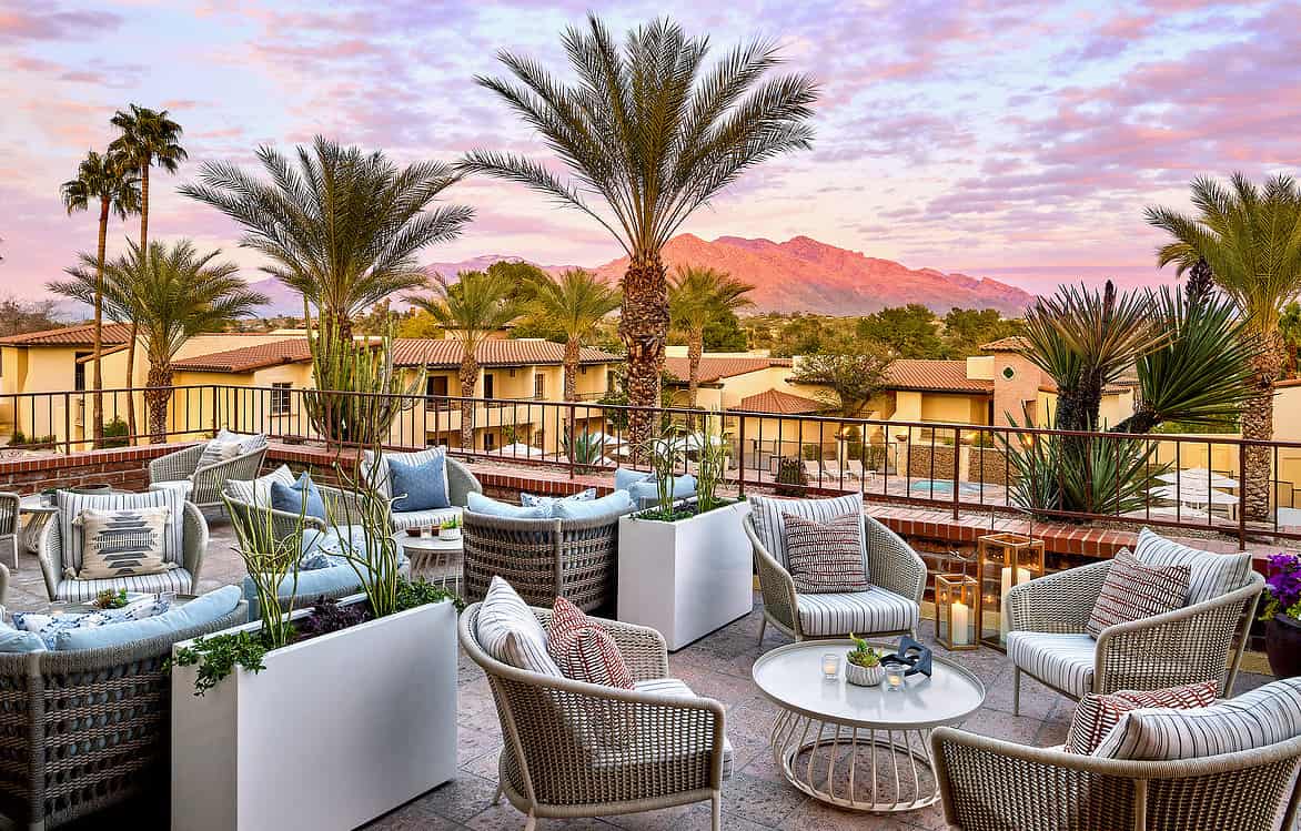 Peak Patio Sunset Omni Tucson National Resort | Resort Report: Omni Tucson National Resort