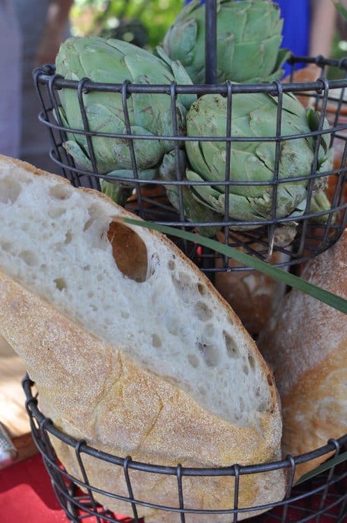 bread and artichokes at Savor Food & Wine Festival