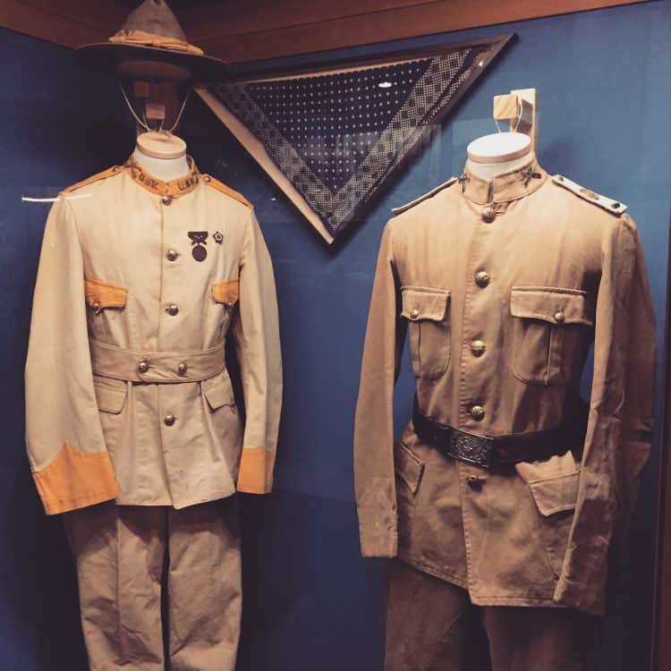 uniforms at Museum of the Horse Soldier