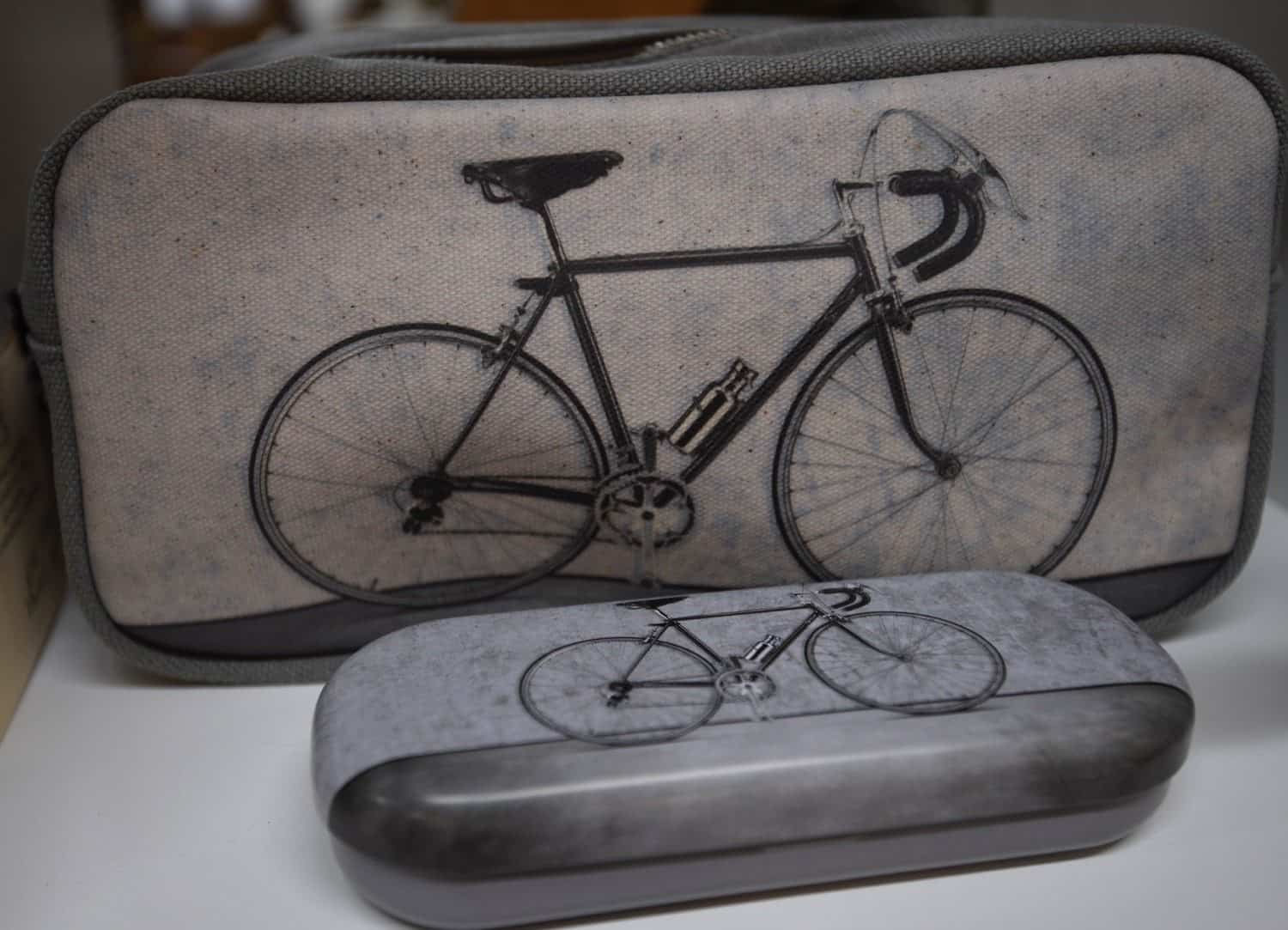 bicycle pencil pouch and eyeglass case