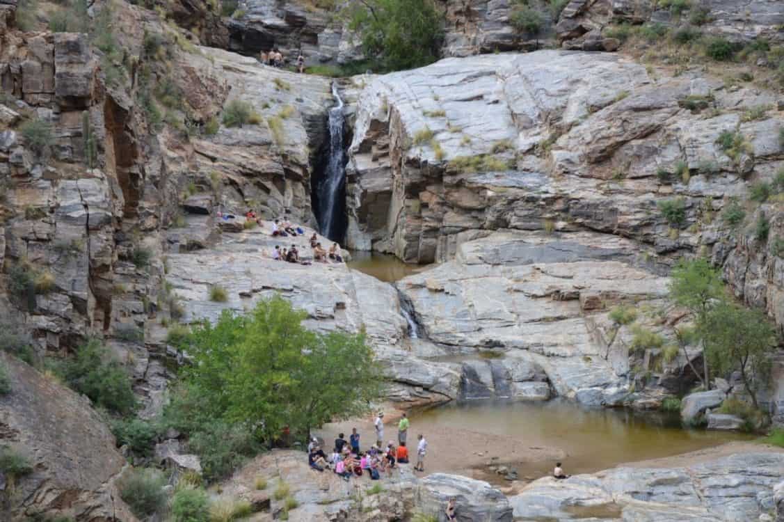hiking groups at Seven Falls Sabino Canyon by Michael Eskue