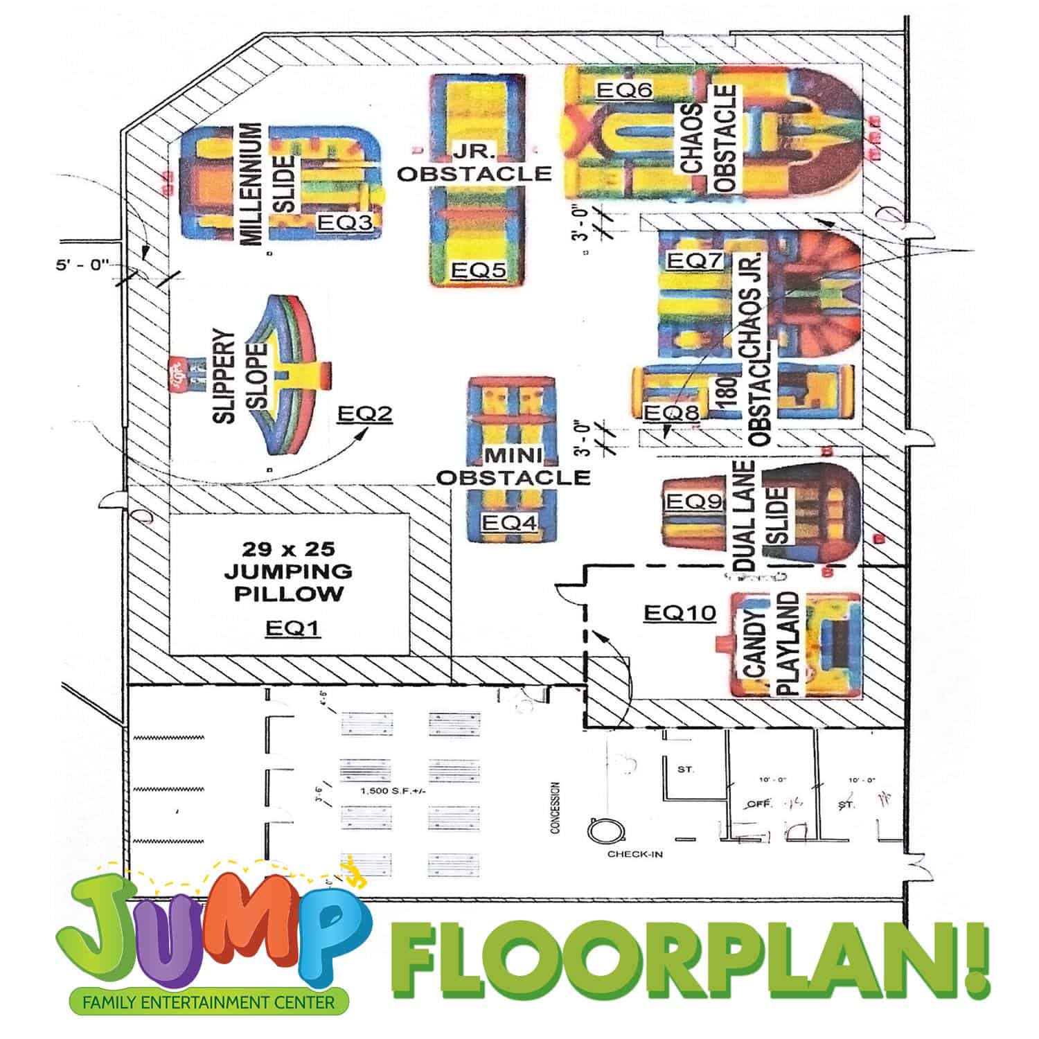 Jump Family Entertainment Center Floorplan