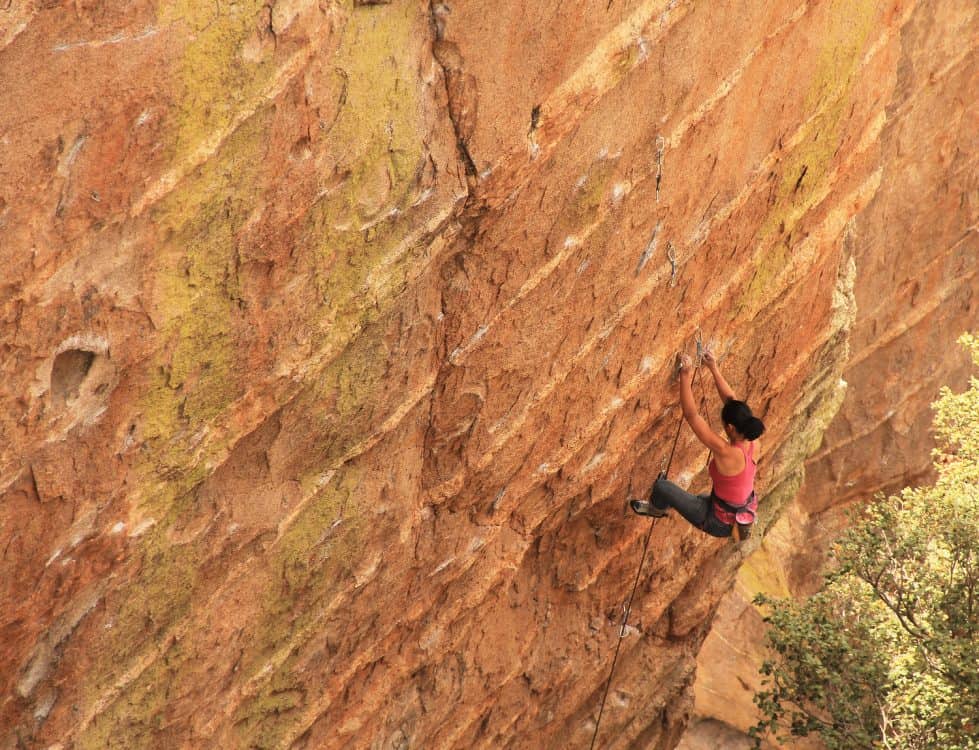 woman rock-climbing mt lemmon tucson