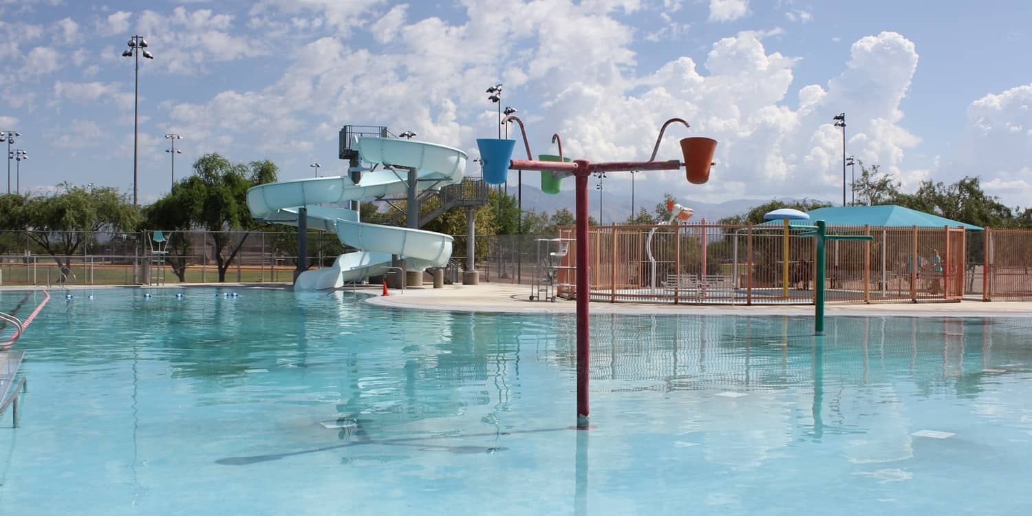 Quincie Douglas Pool Water Slide Tucson | 20 Things To Do With A Baby or Toddler in Tucson