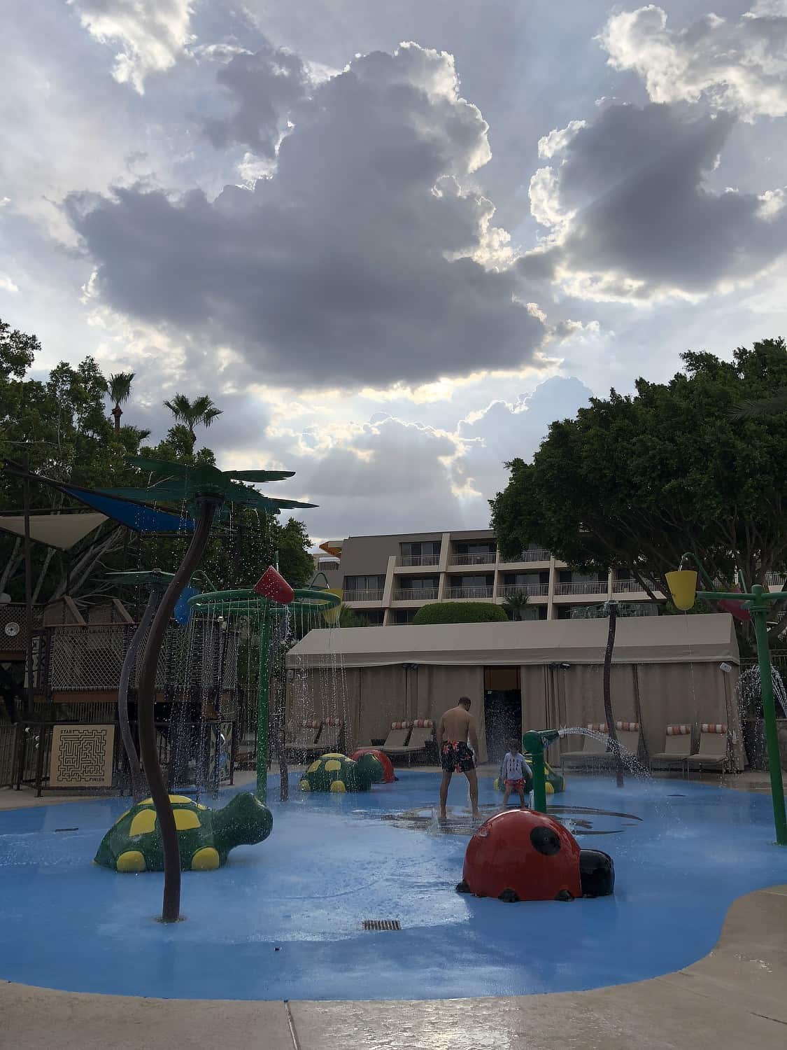 toddler splash pad Phoenician Resort Scottsdale