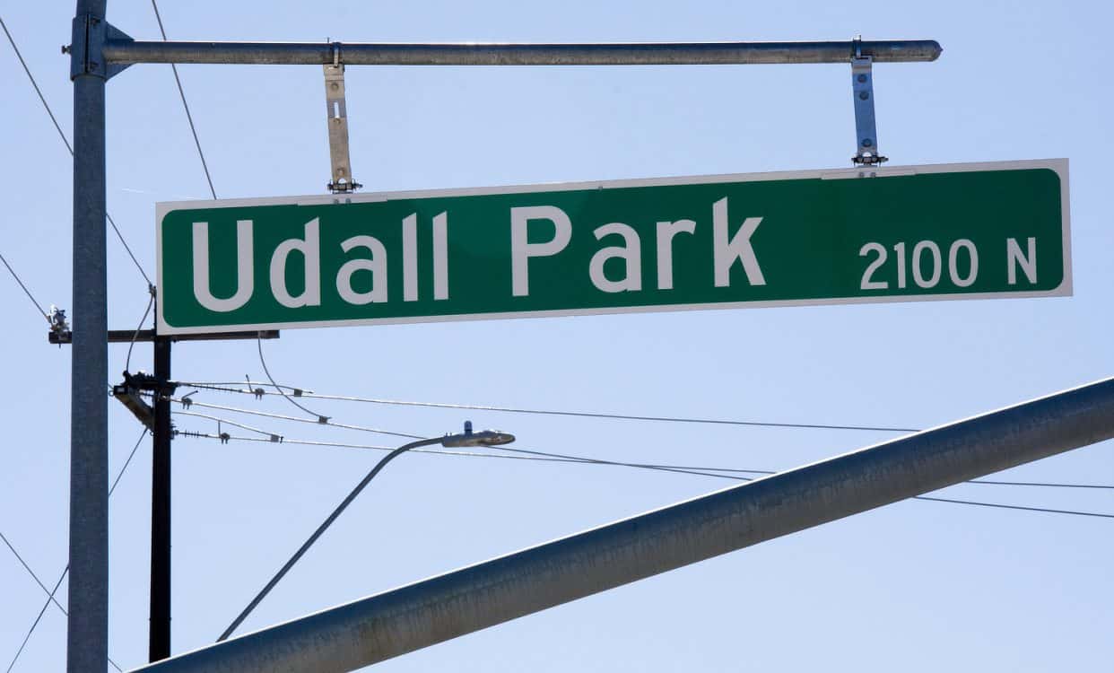 Udall Park street sign