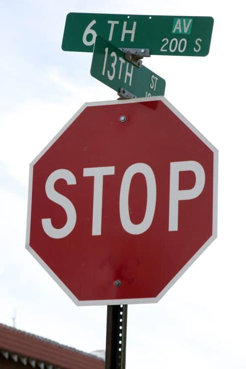 stop sign near Armory Park | Park Profile: Armory Park
