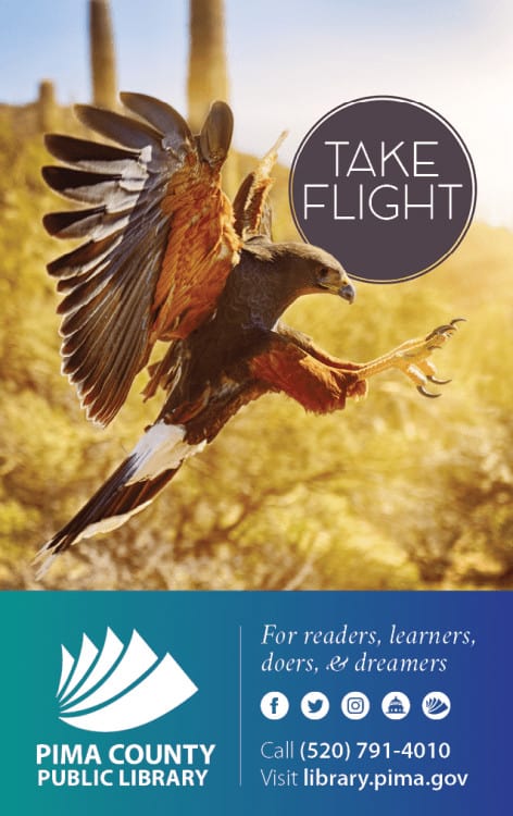 Pima County Public Library Card Take Flight Bird | How to Get a Library Card in Tucson
