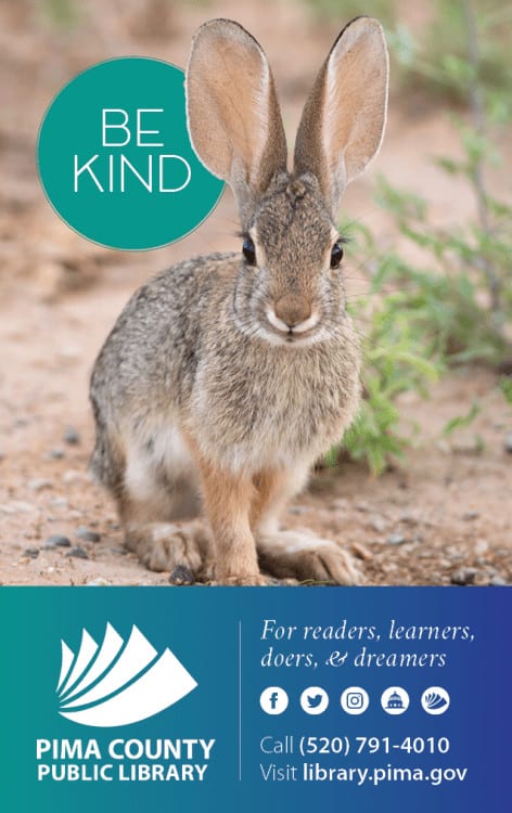 Pima County Public Library Card bunny Be Kind | How to Get a Library Card in Tucson