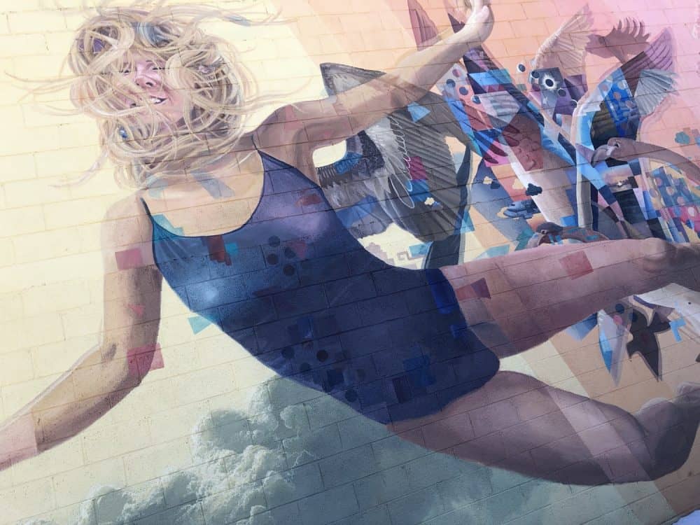 mural swimming lady Downtown Flagstaff | Road Trip Guide: Tucson to Flagstaff