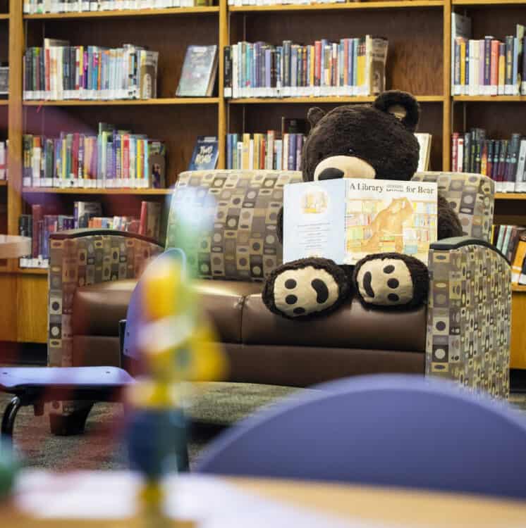 Giant Teddy Bear Childrens Area Himmel Park Library Tucson | Himmel Park Library Guide - Parking, Amenities, Events