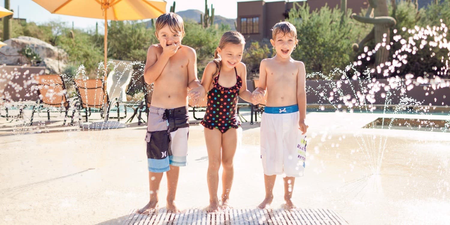 hotel pool splash pad Ritz Carlton Dove Mountain Tucson