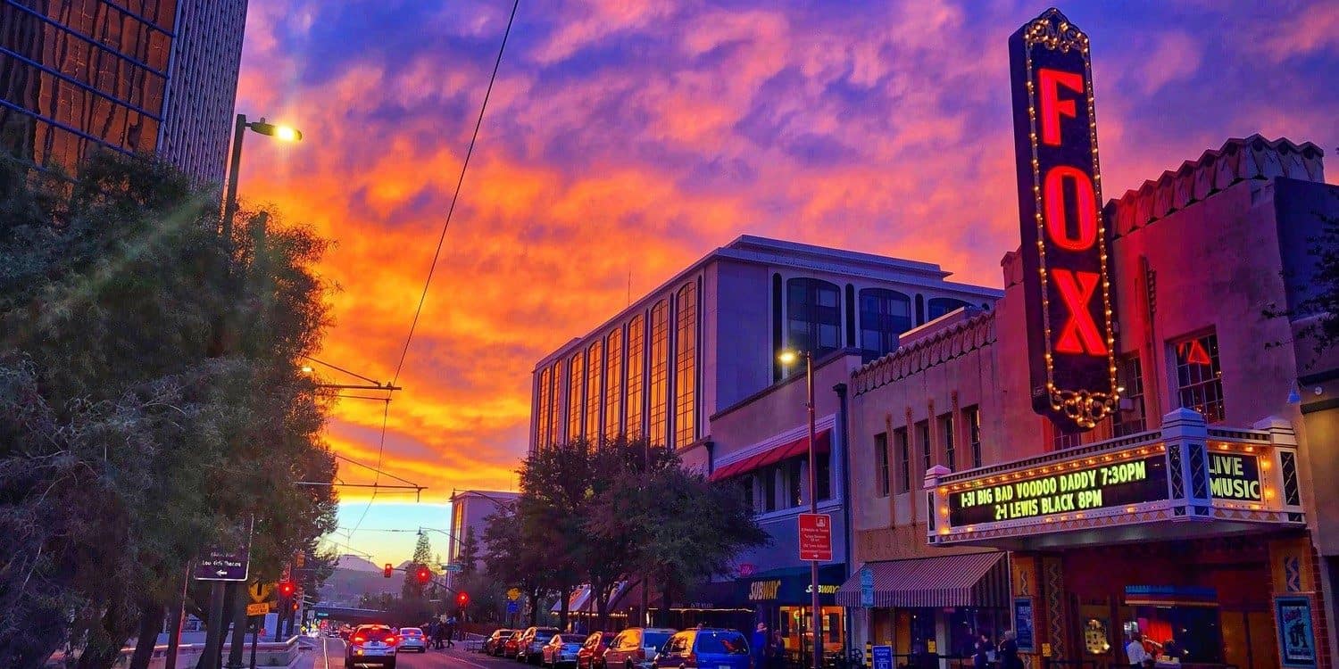 Fox Tucson Theatre downtown sunset