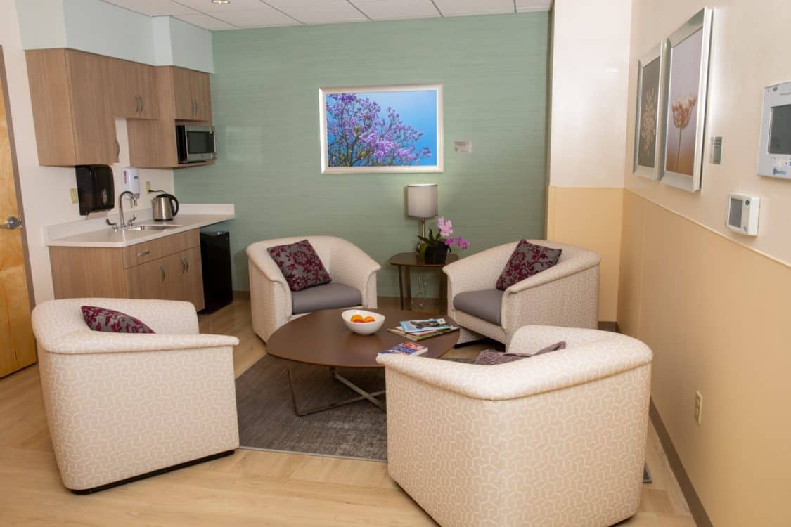 Midwifery Center Tucson Medical Center waiting lounge mini kitchen | Labor & Delivery Options in Tucson