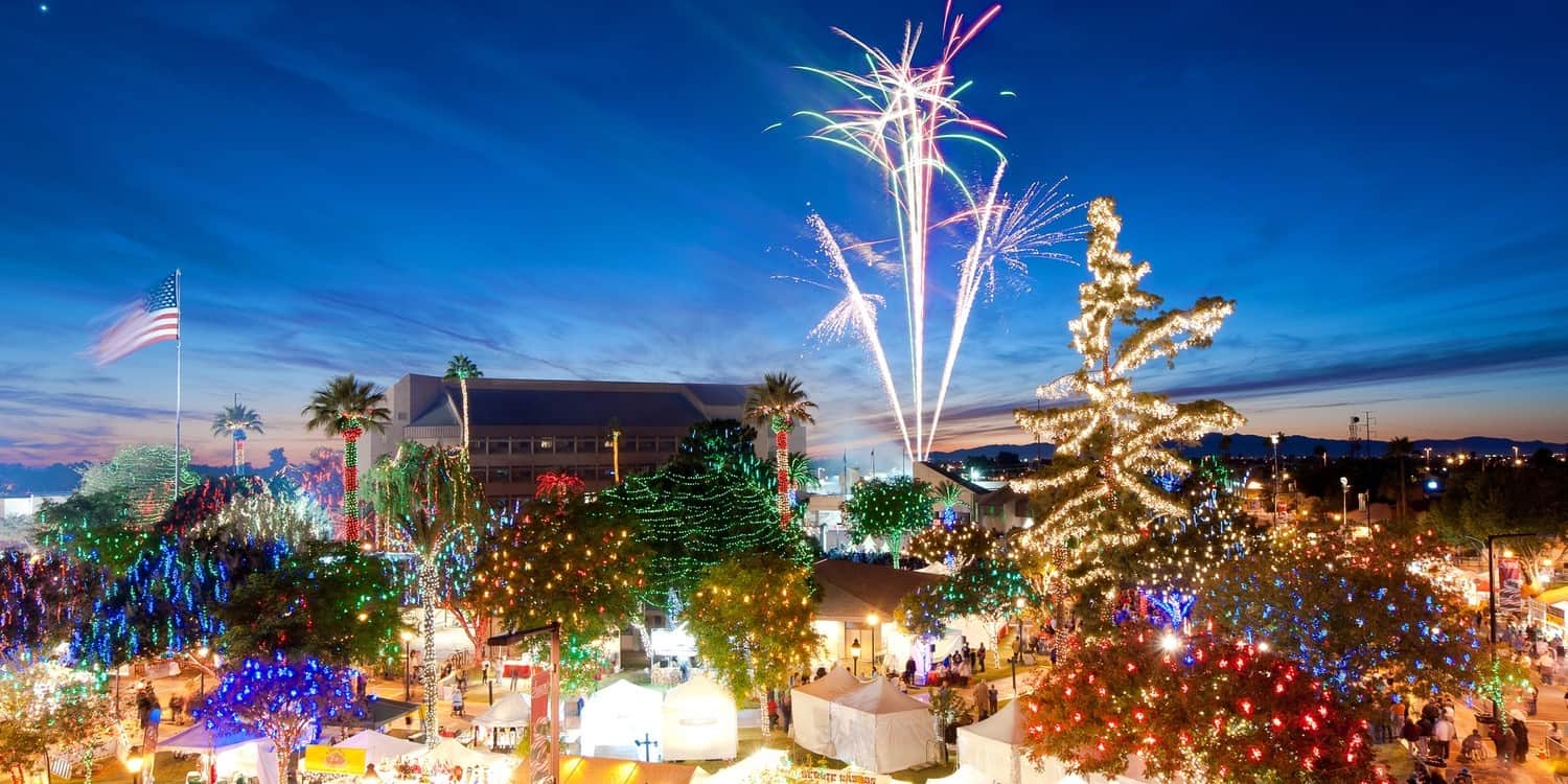 Christmas Lights Downtown Phoenix 2021