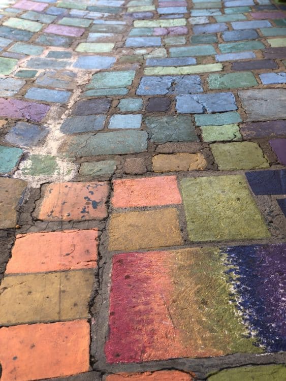 colored cobblestones Balboa Park