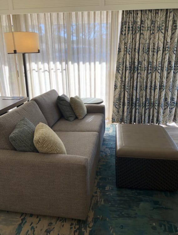 Coronado Island Marriott Resort suite sofa