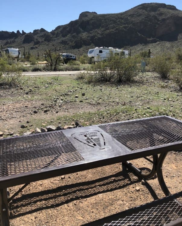 RV camping picnic table Picacho Peak State Park | Picacho Peak State Park: A Guide