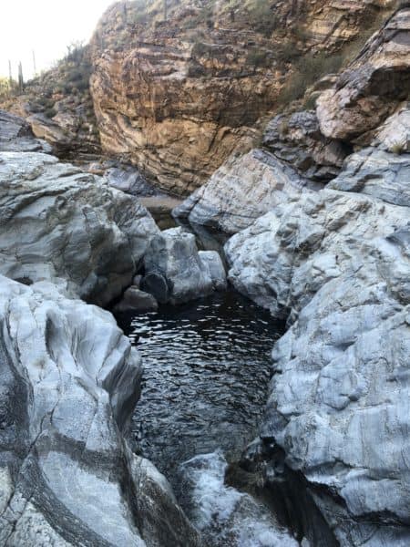 rocks boulders waterfall Tanque Verde Falls Tucson Arizona | Tanque Verde Falls: A Hiking Guide