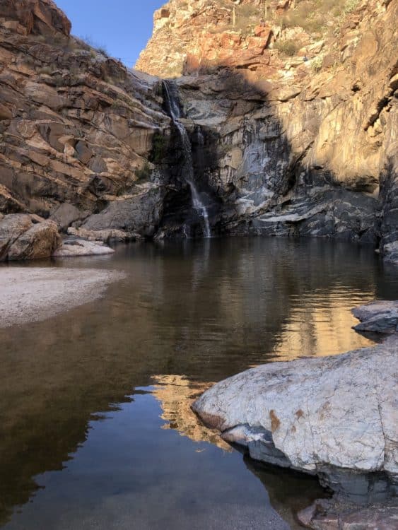 waterfall boulder hiking Tanque Verde Falls Tucson | Tanque Verde Falls: A Hiking Guide