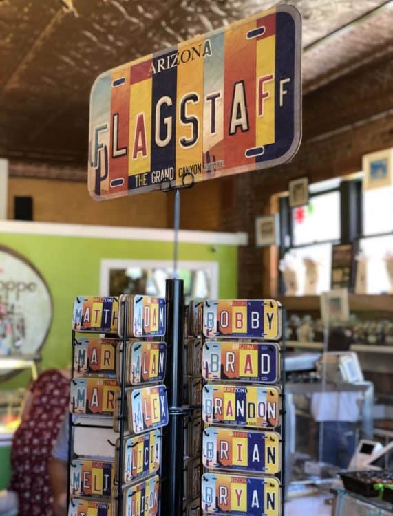 Arizona Flagstaff Name License Plate Sweet Shoppe | Road Trip Guide: Tucson to Flagstaff