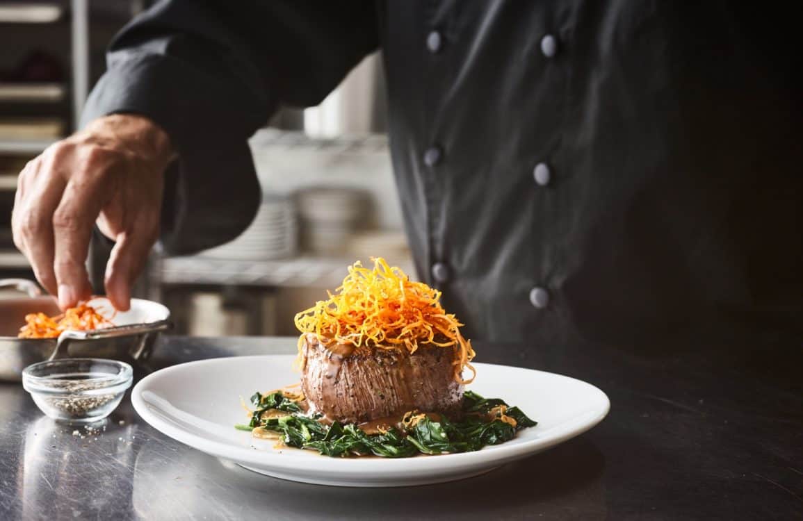 Filets of Fall Sweet Potato HayStack Flemings Prime Steakhouse Tucson | Date Night in Tucson