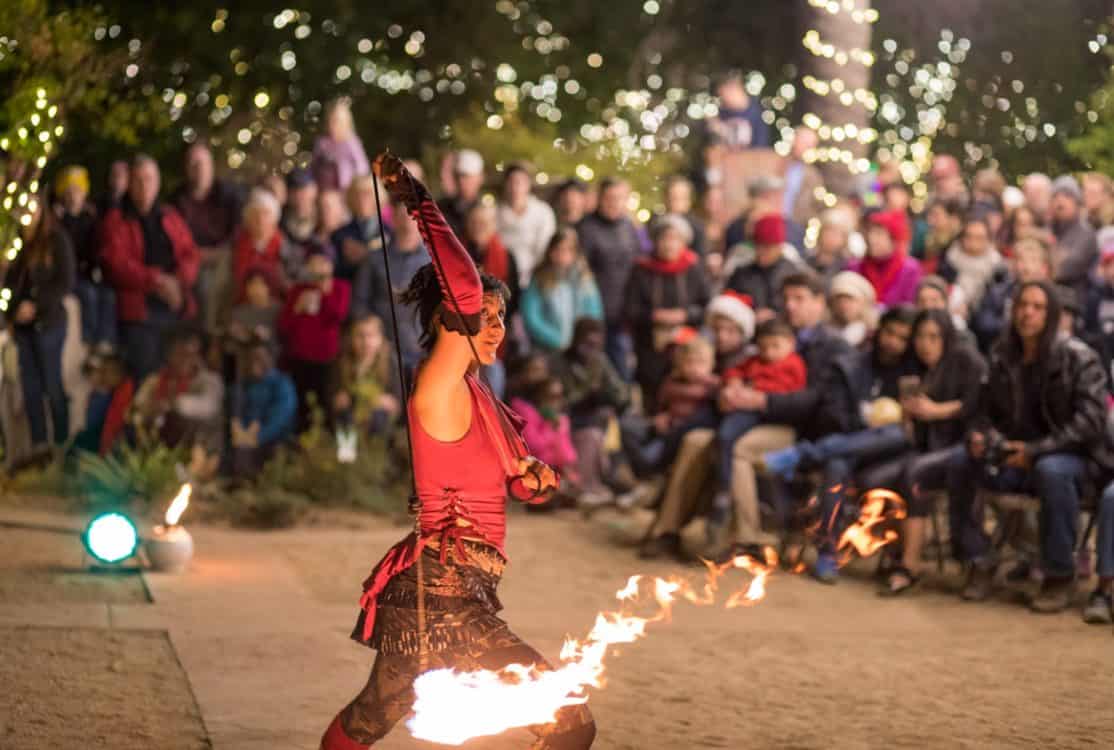 Fire Show Tohono Chul Holiday Nights | Holiday Lights in Tucson 2022