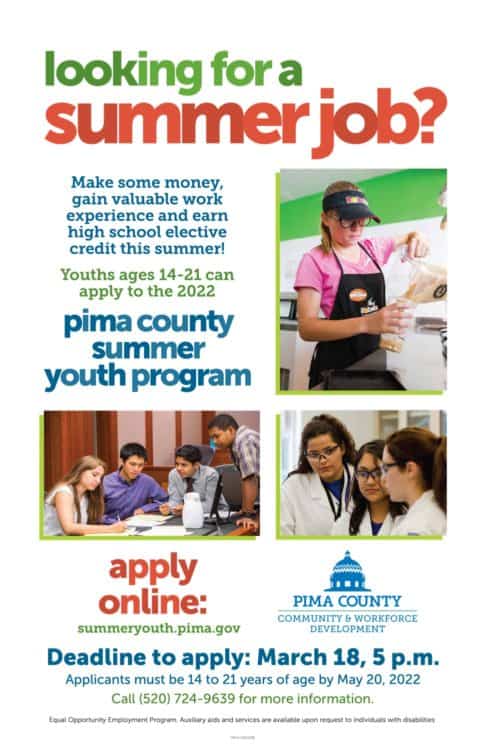 Pima County Summer Youth Program Jobs Teens | TUCSON TEENS: Apply for a Job with the Pima County Summer Youth Program