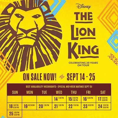 The Lion King Broadway in Tucson newsletter