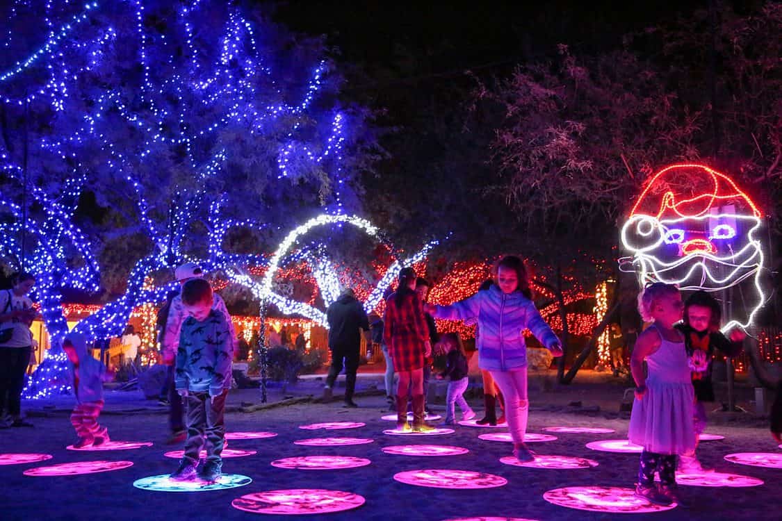 Kids Lighted Step Pads ZooLights Reid Park Zoo Tucson | Holiday Lights in Tucson 2022