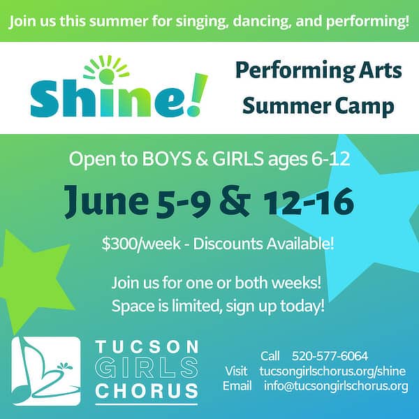 Shine Performing Arts Music Dance Summer Camp Tucson 2023