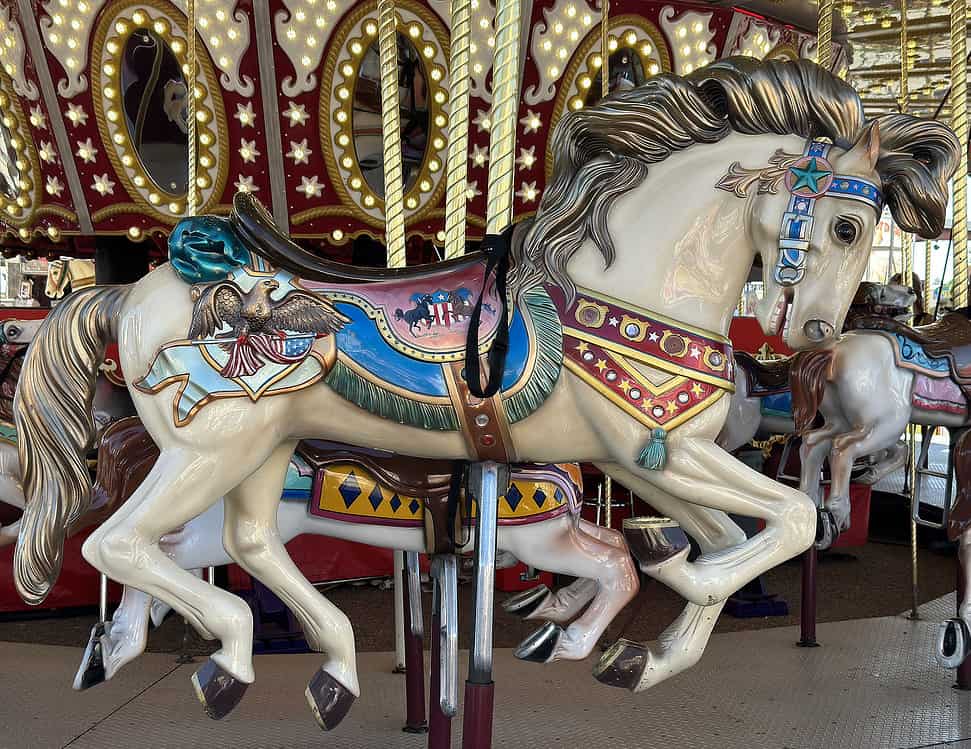 Carousel White Horse Pima County Fair Tucson | Pima County Fair 2023 - Attraction Guide