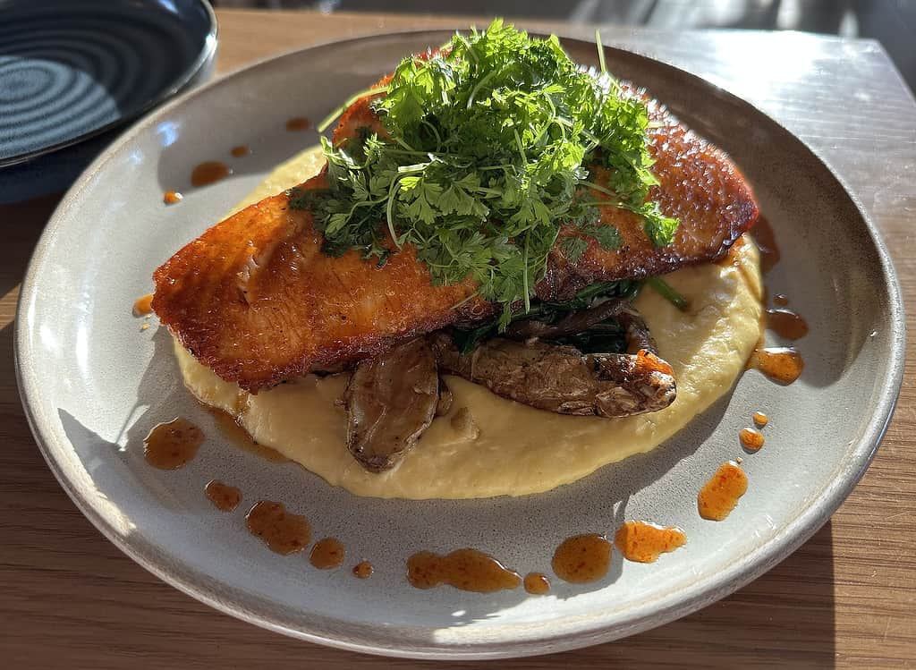 Harissa Glazed Salmon Entree CALA Restaurant Senna House Scottsdale | ROAD TRIP: Guide to Scottsdale