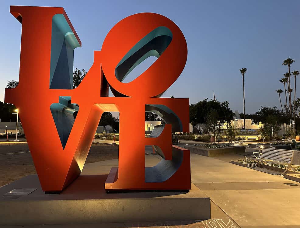 LOVE Sculpture Old Town Scottsdale Civic Center Park | ROAD TRIP: Guide to Scottsdale