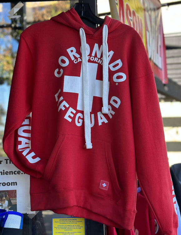 Coronado California Lifeguard Sweatshirt Orange Avenue Gift Shop | Road Trip: Tucson to Coronado Island